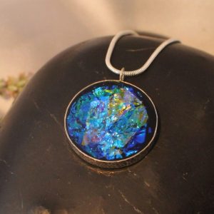 Emf Protection: SILVER SHUNGITE PENDANT - Stunning Design in a Handmade Sterling Silver Setting + Silver Chain