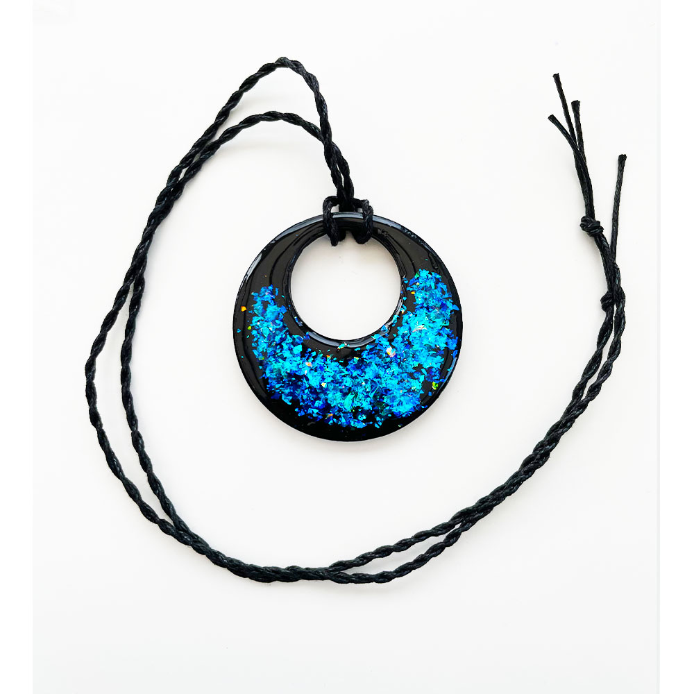 J45-Stone-Pendant Flat 55mm style - Blue