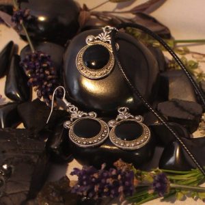 Elegant Trio, Necklace and Earring Set for Emf Protection