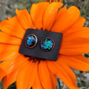 Stud Ear rings 9mm - Multi Sparkle, Pretty Protection!