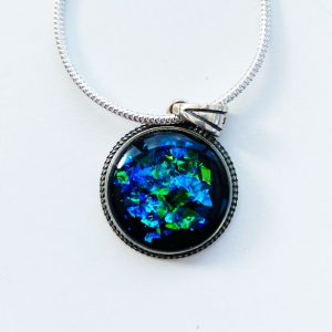 Silver Small Blue Pendant: Unique design for Emf Robust Protection Instantly
