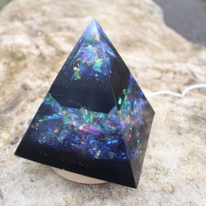 Shungite Pyramid (Silver Activated) with USB Lights