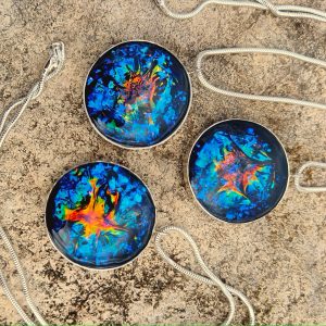 silver setting shungite pendant