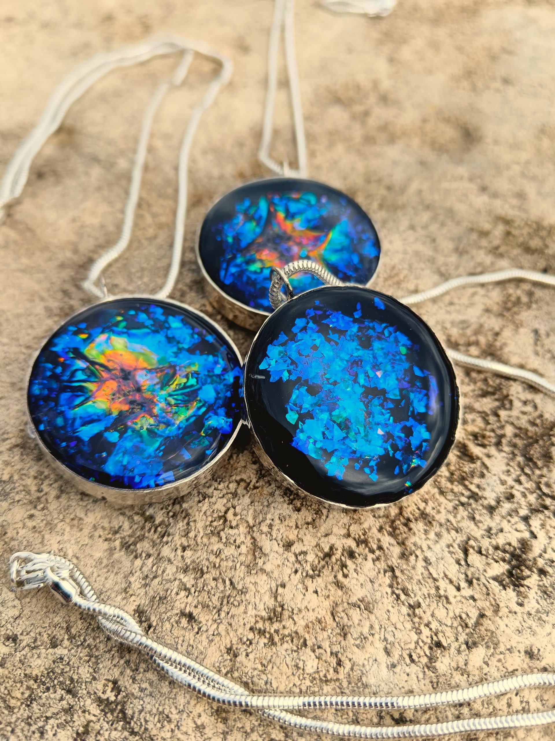 silver3b silver setting shungite pendant